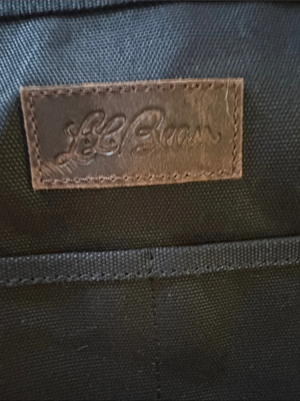 L.L. Bean Stonington Unisex Black Canvas Laptop Shoulder Bag NWT